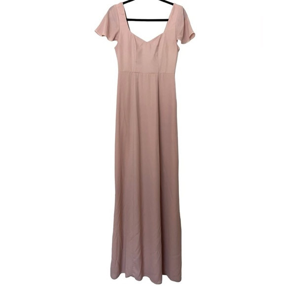Show Me Your Mumu Marie Sweatheart Maxi Bridesmaid Dress Dusty Blush - Picture 1 of 7